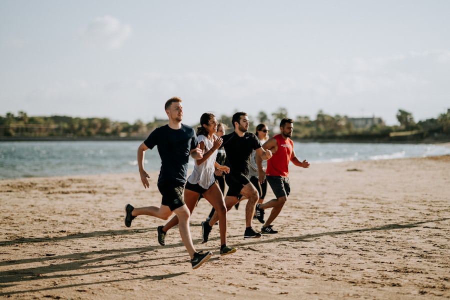 Sunrise workout on the beach in Cancún